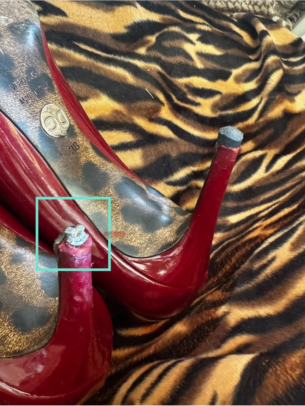 Dolce & Gabbana Burgundy Patent Pointed-Toe Pumps - Picture 6 of 7